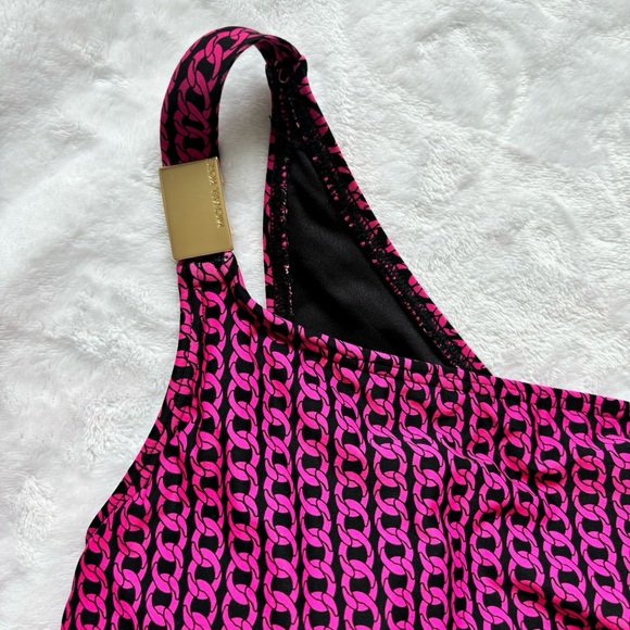 MICHAEL KORS Asymmetric One Shoulder Cutout One-Piece Swimsuit--12 - Picture 3 of 14